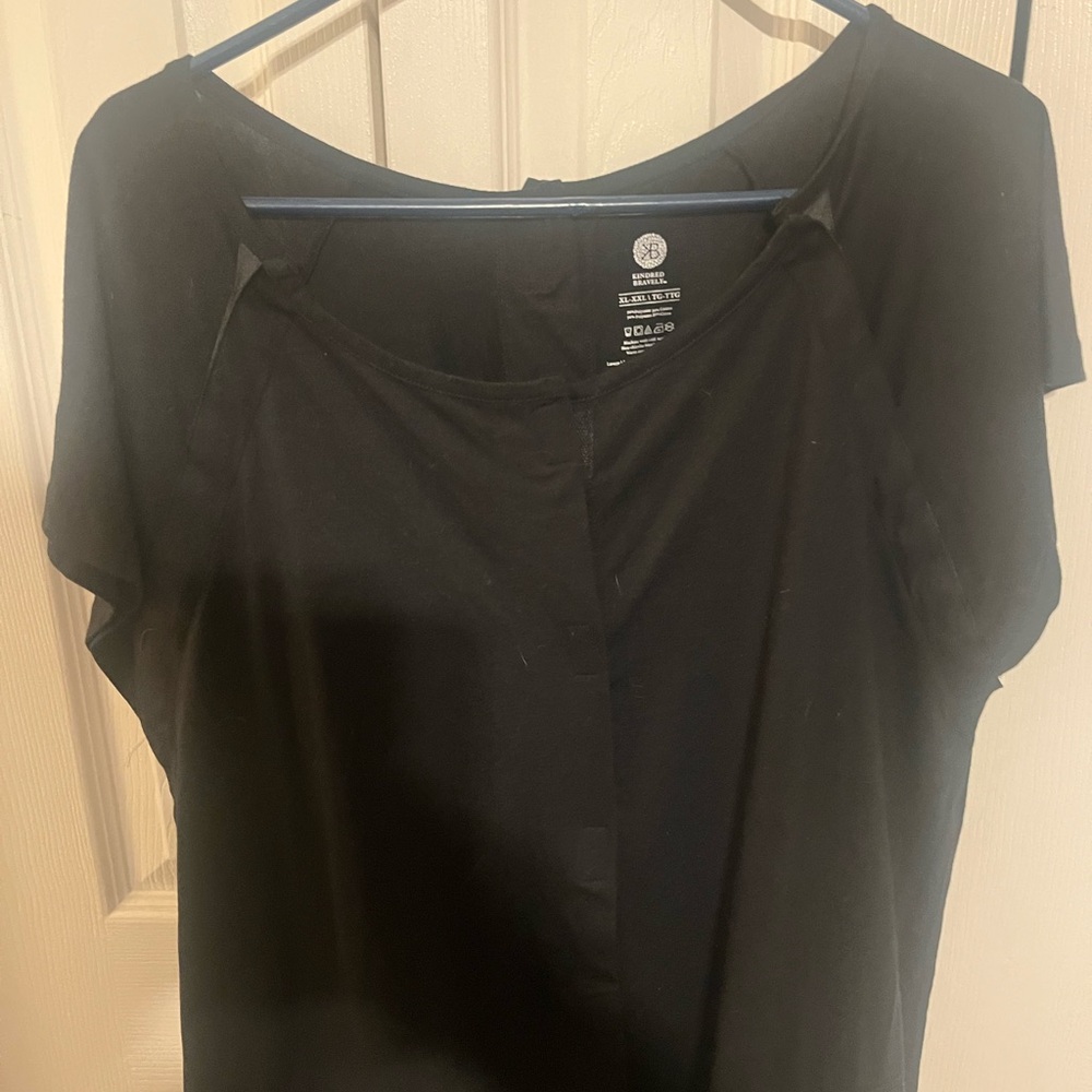 Kindred Bravely Gown Women's XL XXL Maternity Black Labor & Delivery